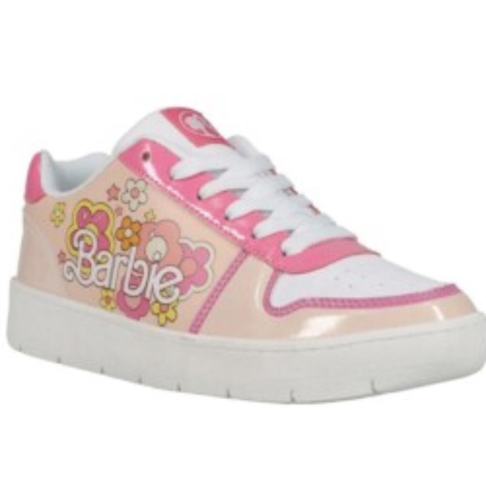 Women's Barbie by Mattel Pink Casual Court Sneaker, Whole Sizes 8, Regular W NWT - Picture 10 of 16